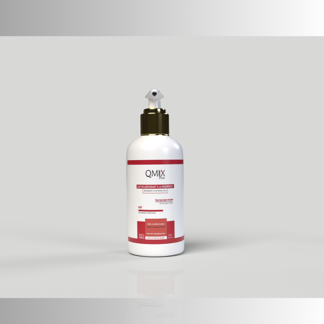 Lait Eclaircissant et Hydratant Extra-Fort et Puissant A la Busserole - Qmix Paris - Un Soin Miracle pour Votre Peau