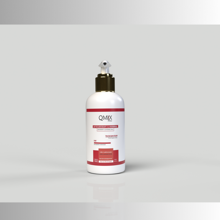 Lait Eclaircissant et Hydratant Extra-Fort et Puissant A la Busserole - Qmix Paris - Un Soin Miracle pour Votre Peau