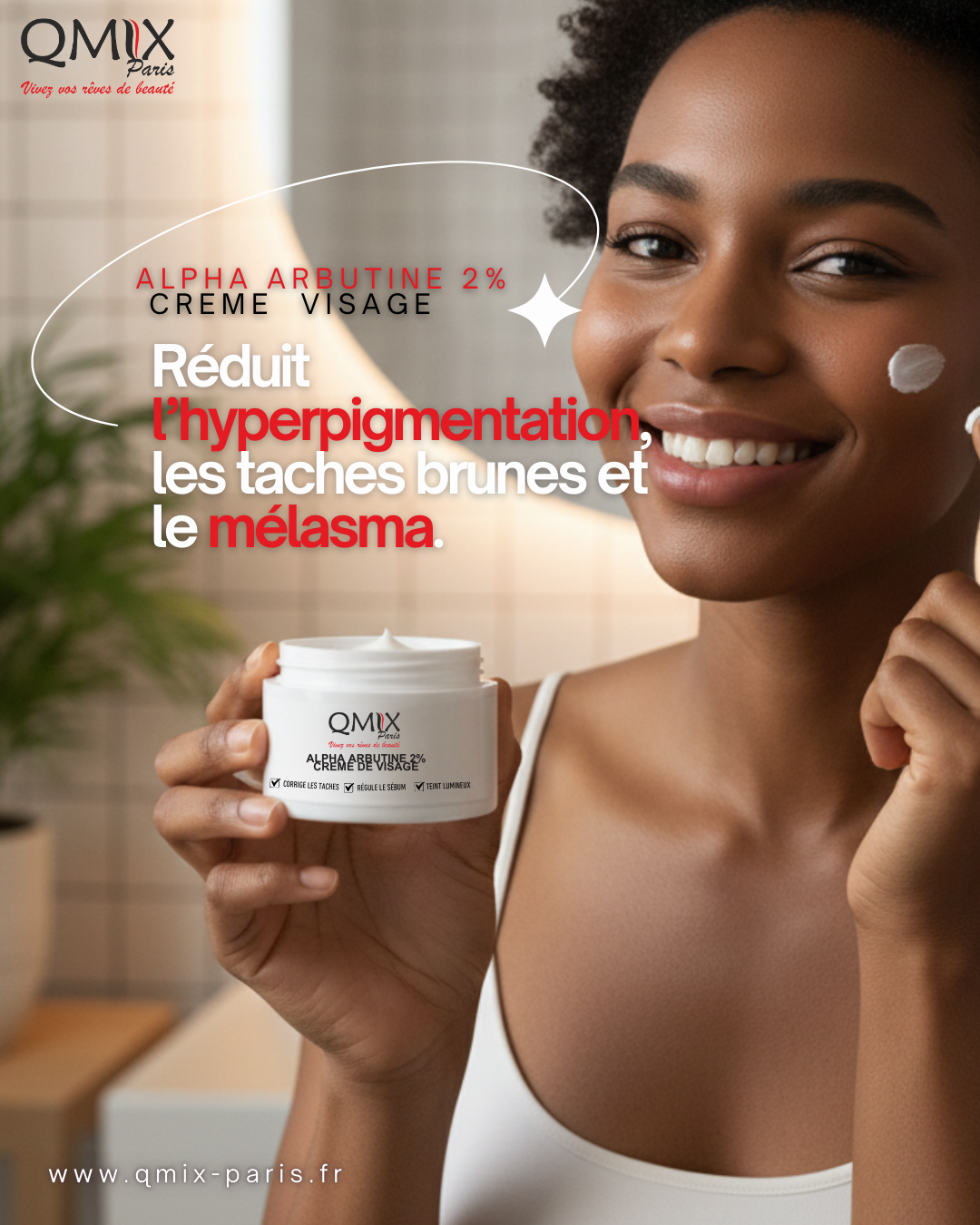 Crème Visage Illuminatrice – Alpha Arbutine & Extrait de Sureau Noir