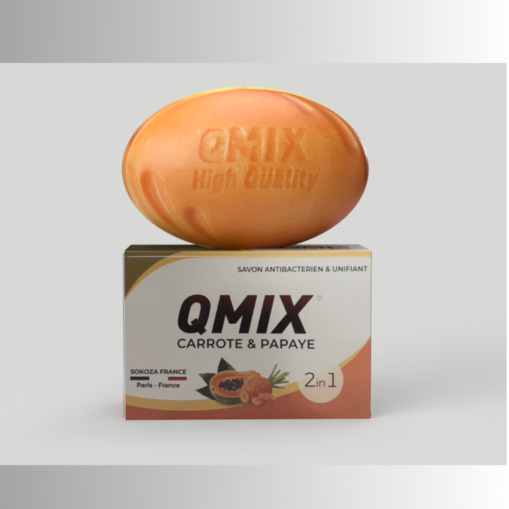 Lot de 4 Savons Antibactériens et Unifiants à la Carotte et Papaye 🥕🍈(1savon=200g)