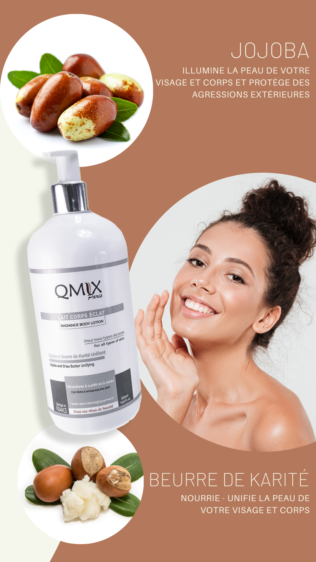Lait Jojoba et Beurre de Karité + Lot deux Savons Gommant aux Noyaux d'abricot