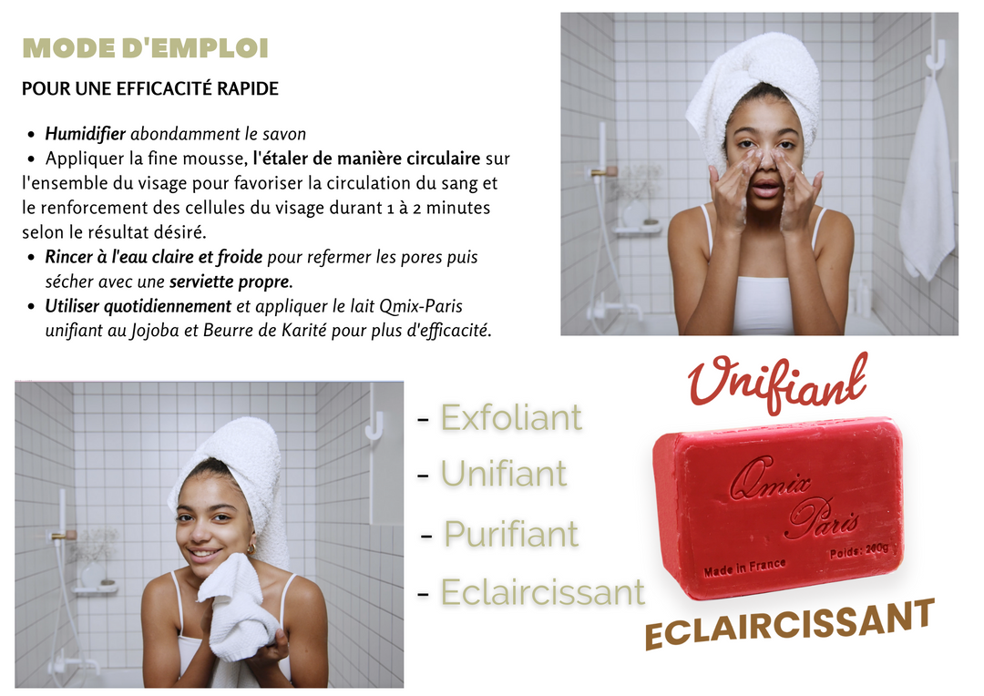 Savon gommant extra fort au noyaux d'abricot ™ Qmix-Paris 2 Pcs