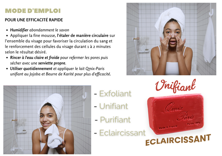 Savon gommant extra fort au noyaux d'abricot ™ Qmix-Paris 2 Pcs