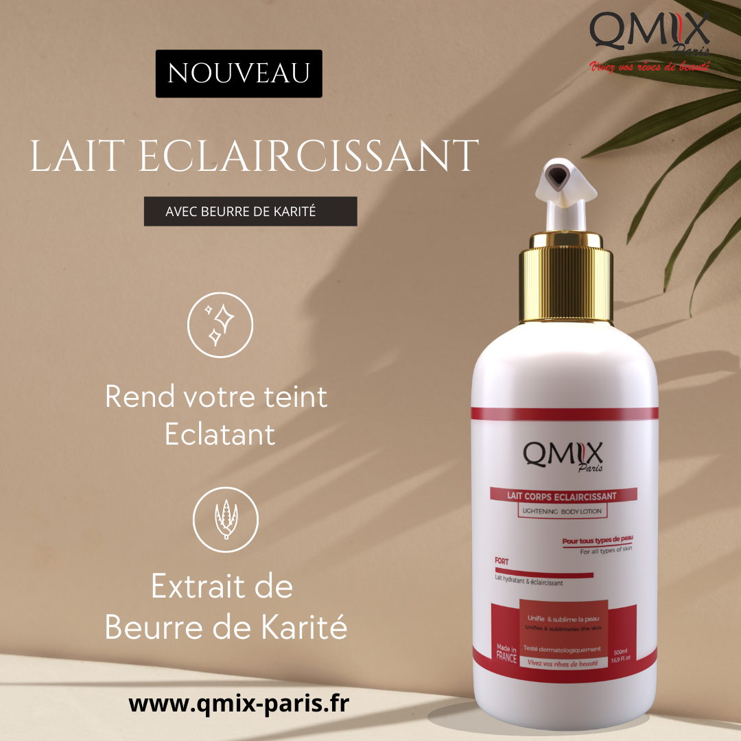 Lait Eclaircissant et Hydratant Extra-Fort et Puissant A la Busserole  - Qmix Paris - Un Soin Miracle pour Votre Peau