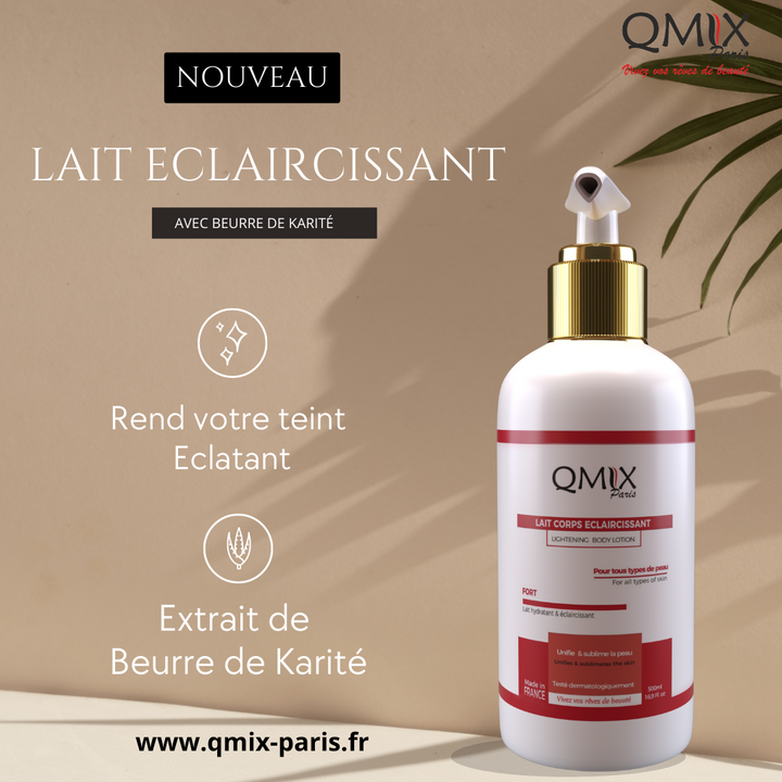 Lait Eclaircissant et Hydratant Extra-Fort et Puissant A la Busserole  - Qmix Paris - Un Soin Miracle pour Votre Peau
