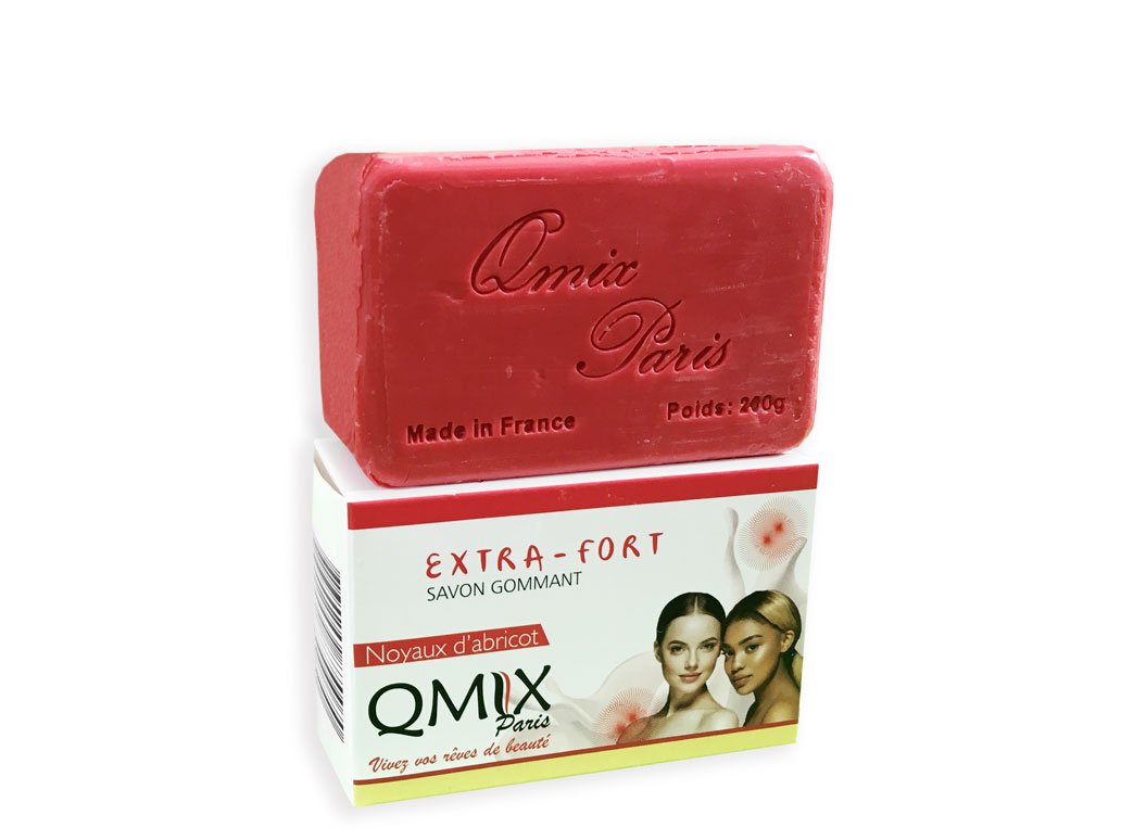 Savon gommant extra fort au noyaux d'abricot ™ Qmix-Paris 2 Pcs