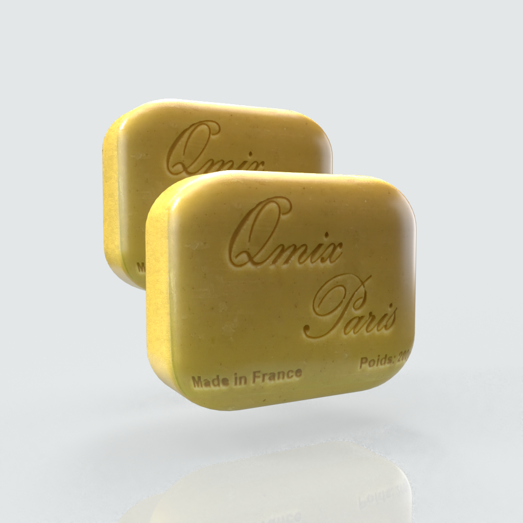 Savon gommant fort Carotte & Papaye ™ Qmix-Paris 2 Pcs